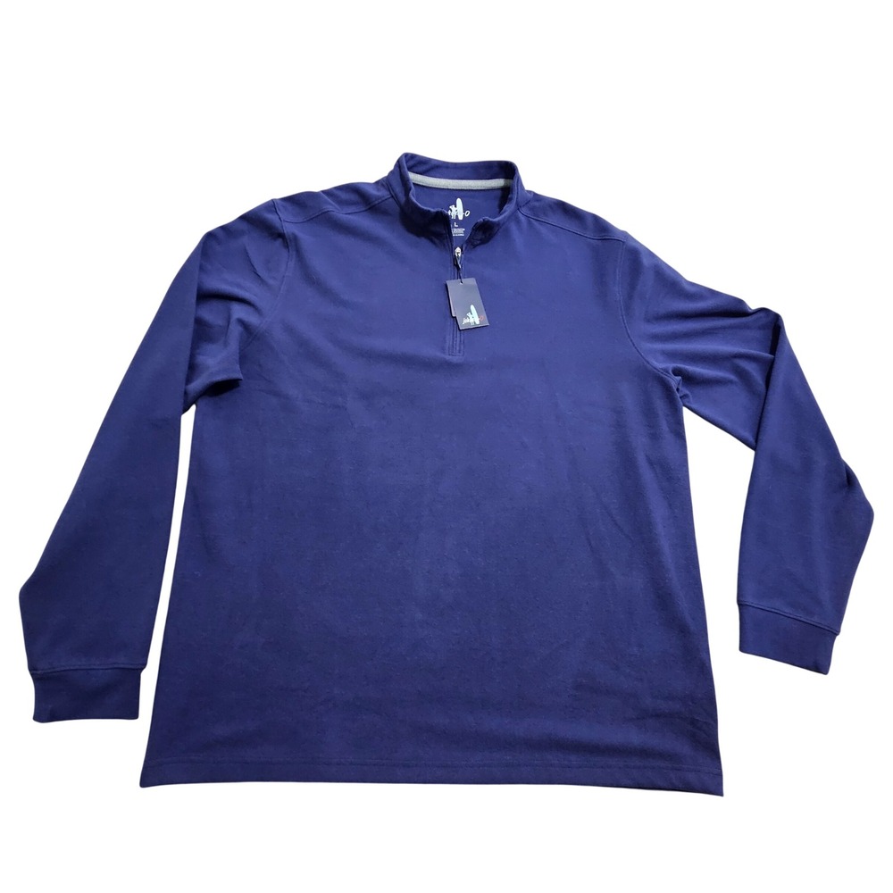 Johnnie-O NWT Quarter Zip Pullover L Twilight Blue Performance JMKO1410 Soft
